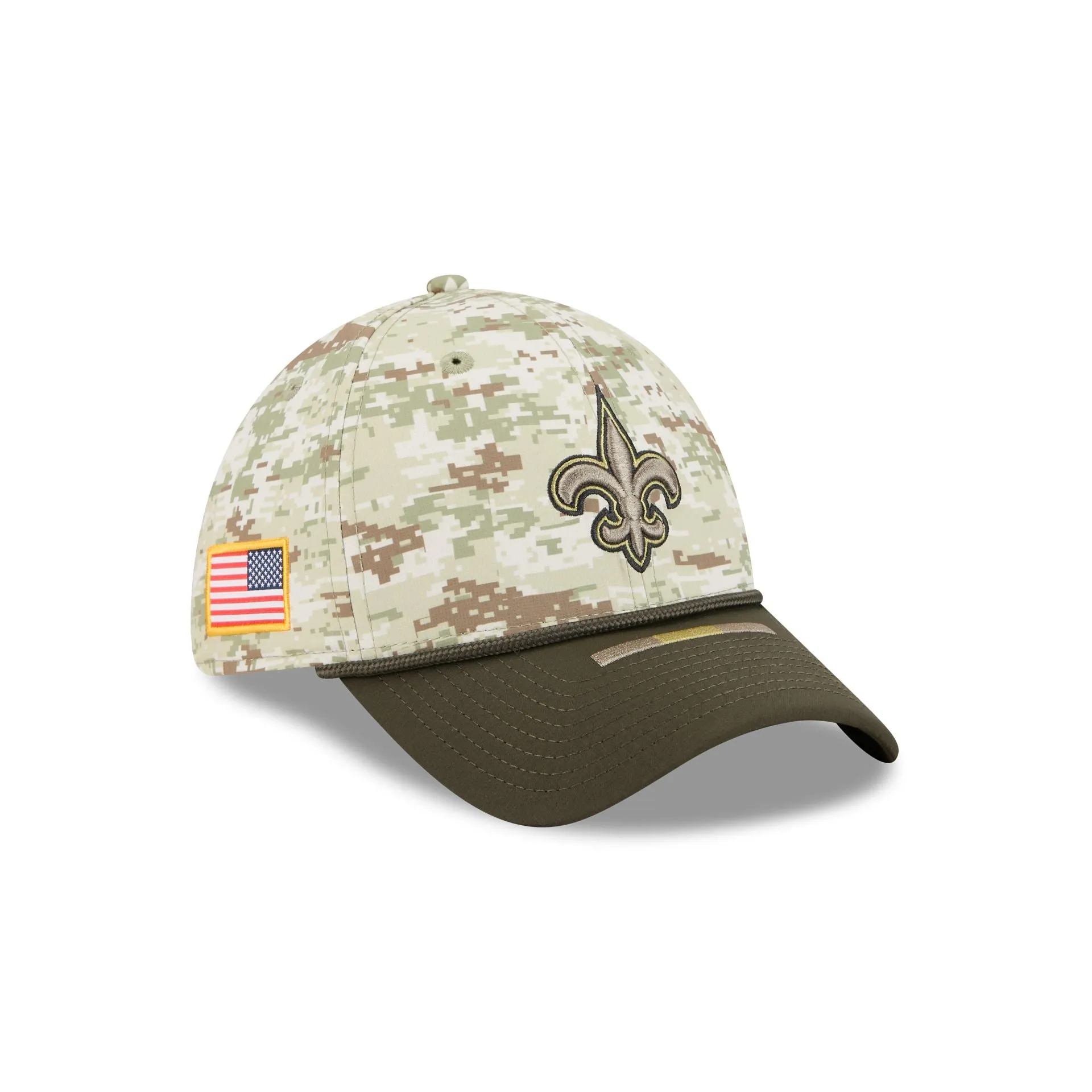New Orleans Saints 2025 Salute to Service Digi Camo 39THIRTY Stretch Fit Hat sold by New Era