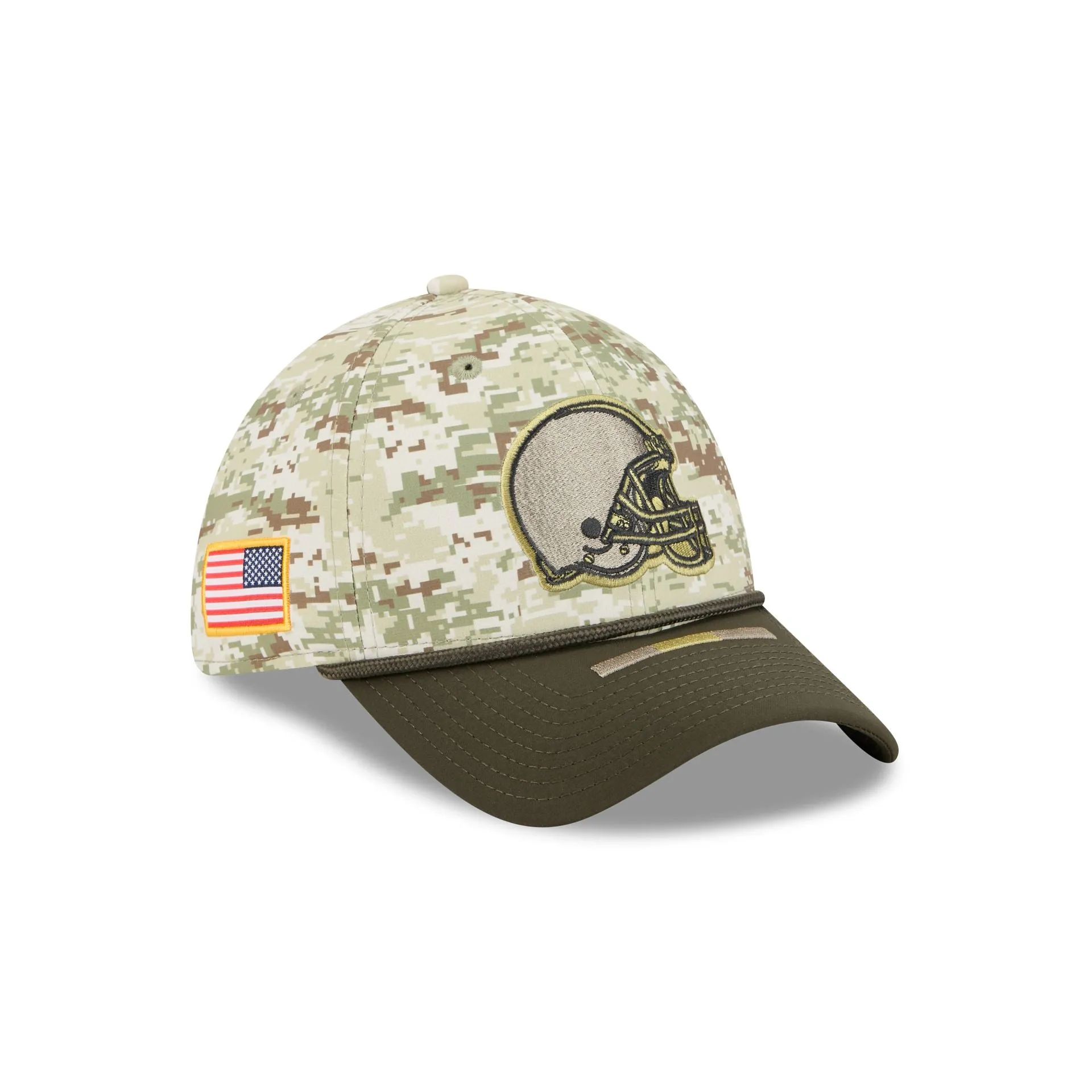 Cleveland Browns 2025 Salute to Service Digi Camo 39THIRTY Stretch Fit Hat sold by New Era