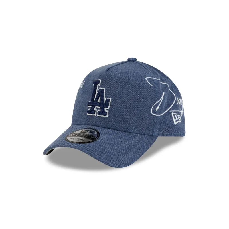 Los Angeles Dodgers Script 9FORTY A-Frame Snapback Hat sold by New Era