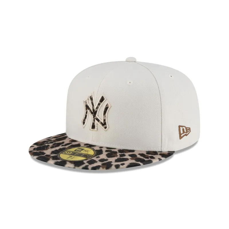 New York Yankees Leopard Print Visor 59FIFTY Fitted Hat sold by New Era