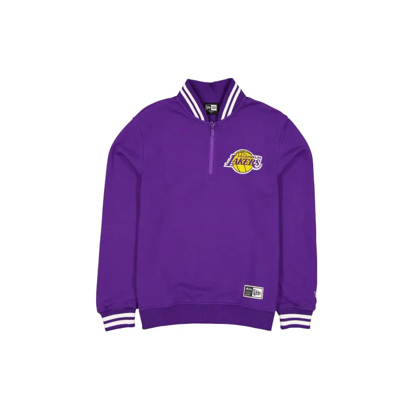 Los Angeles Lakers Throwback Prep Quarter Zip sold by New Era