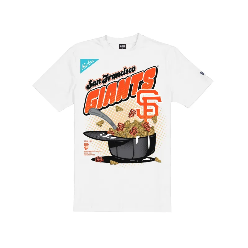 San Francisco Giants Cereal White T-Shirt sold by New Era
