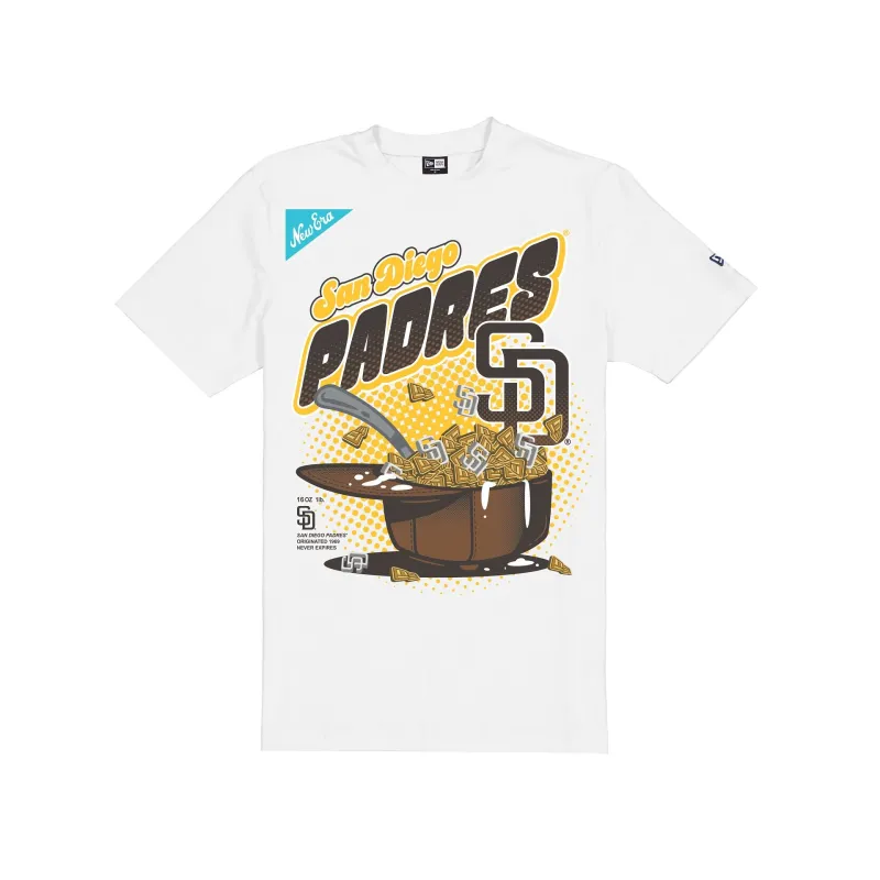 San Diego Padres Cereal White T-Shirt sold by New Era