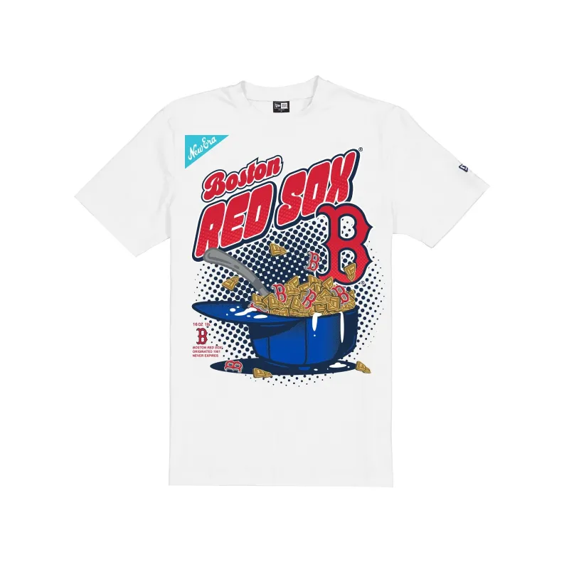 Boston Red Sox Cereal White T-Shirt sold by New Era