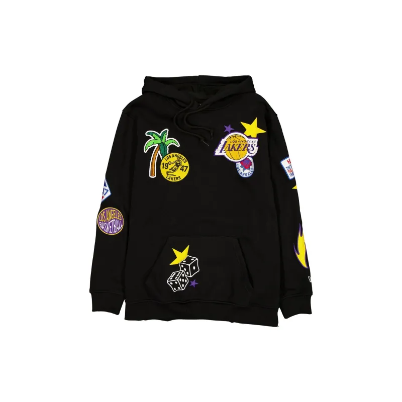 Los Angeles Lakers Uptown Threads Black Hoodie sold by New Era