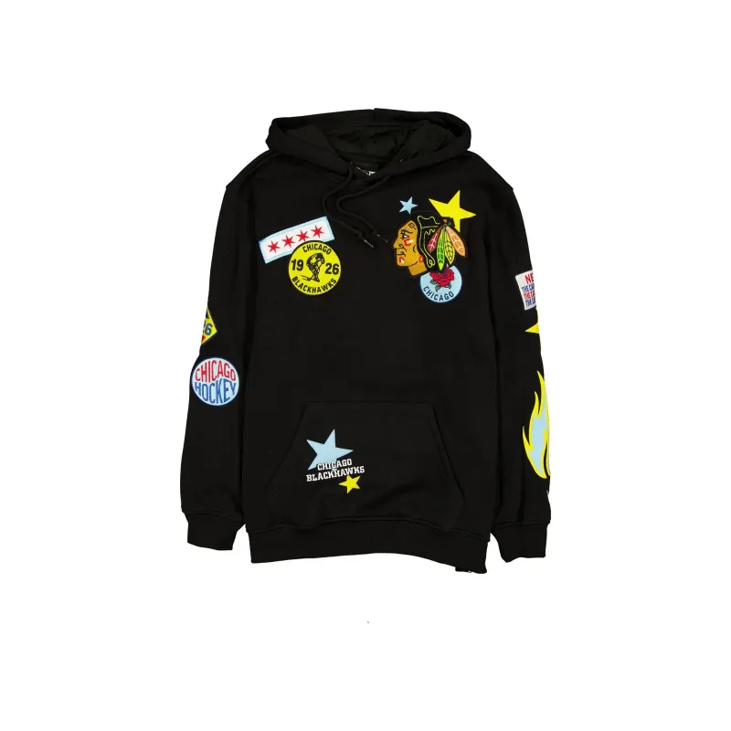 Chicago Blackhawks Uptown Threads Black Hoodie sold by New Era