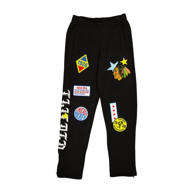 Chicago Blackhawks Uptown Threads Black Sweatpants sold by New Era