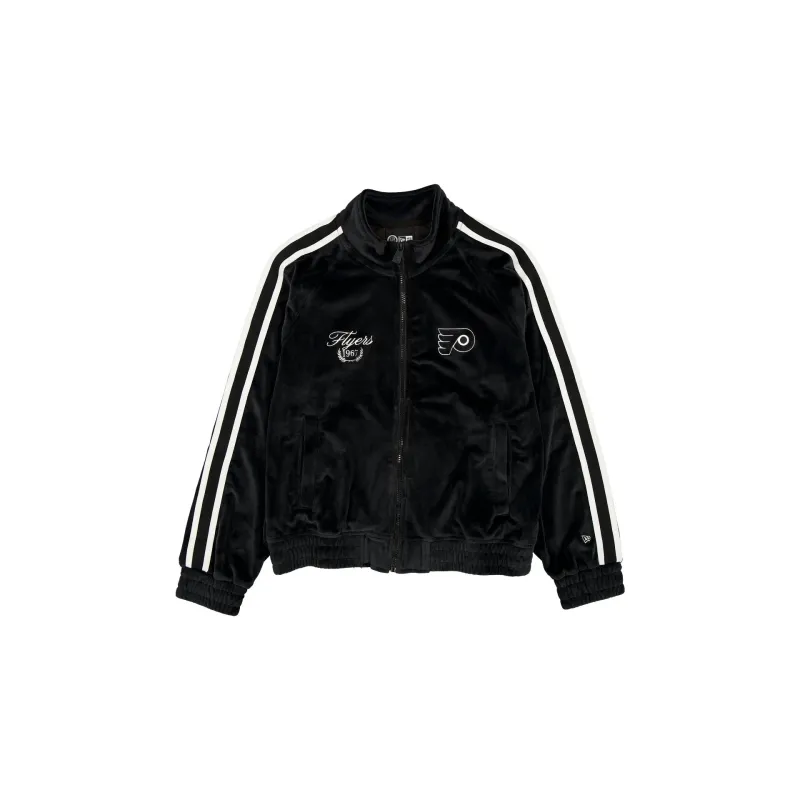 Philadelphia Flyers Throwback Prep Black Women's Track Jacket sold by New Era