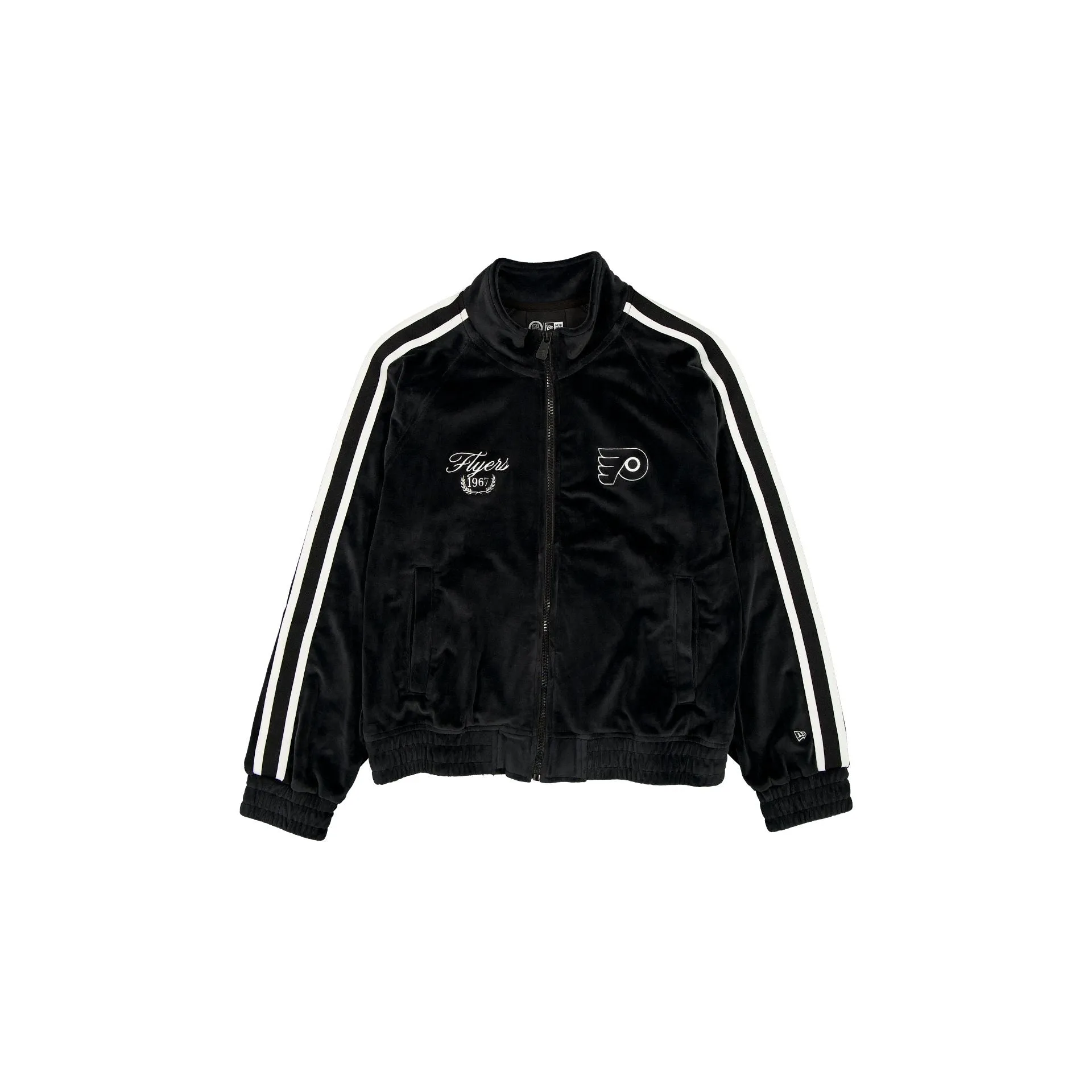 Philadelphia Flyers Throwback Prep Black Women's Track Jacket sold by New Era