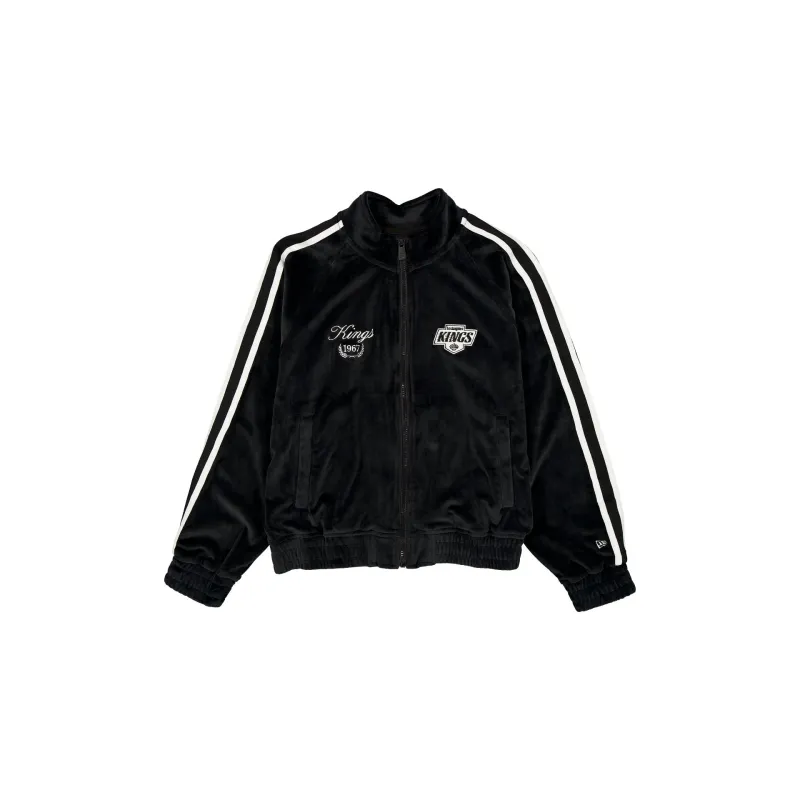 Los Angeles Kings Throwback Prep Black Women's Track Jacket sold by New Era