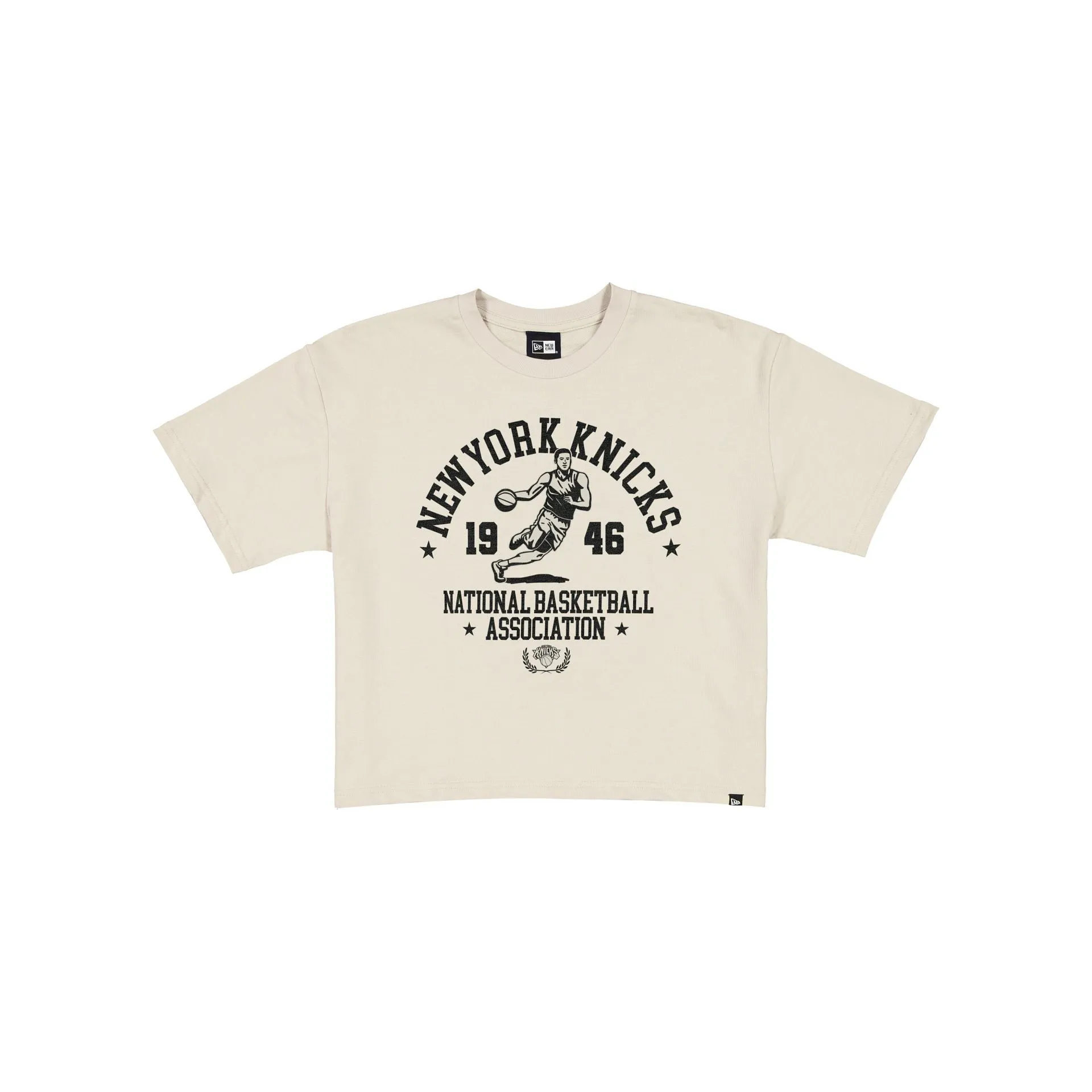 New York Knicks Throwback Prep Stone Women's Cropped T-Shirt sold by New Era