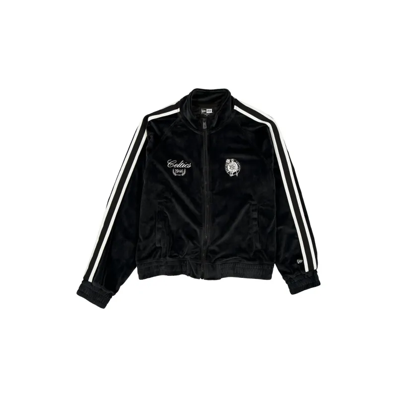 Boston Celtics Throwback Prep Black Women's Track Jacket sold by New Era