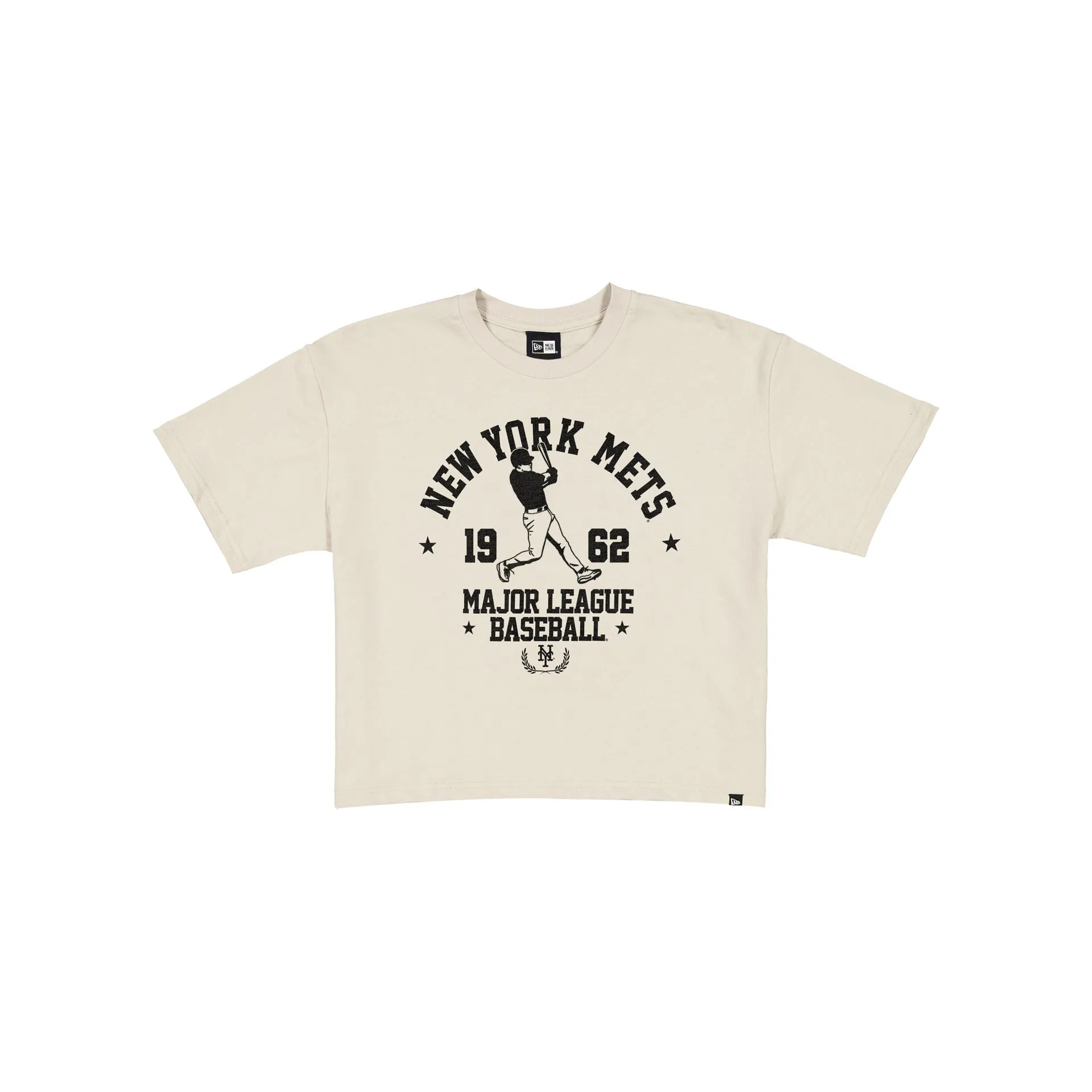 New York Mets Throwback Prep Stone Women's Cropped T-Shirt sold by New Era