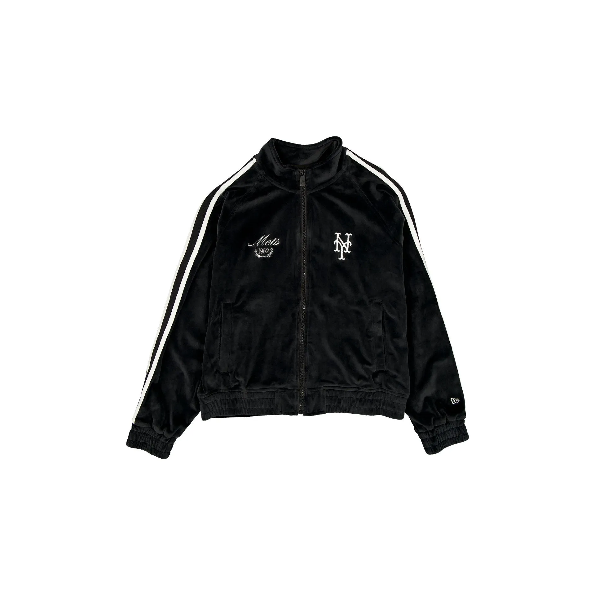 New York Mets Throwback Prep Black Women's Track Jacket sold by New Era