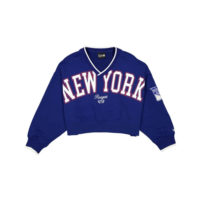 New York Rangers Throwback Prep Women's Cropped Crewneck sold by New Era
