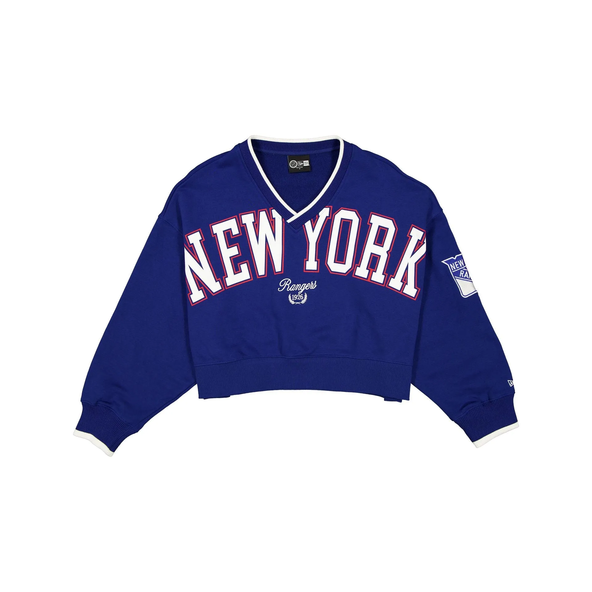 New York Rangers Throwback Prep Women's Cropped Crewneck sold by New Era