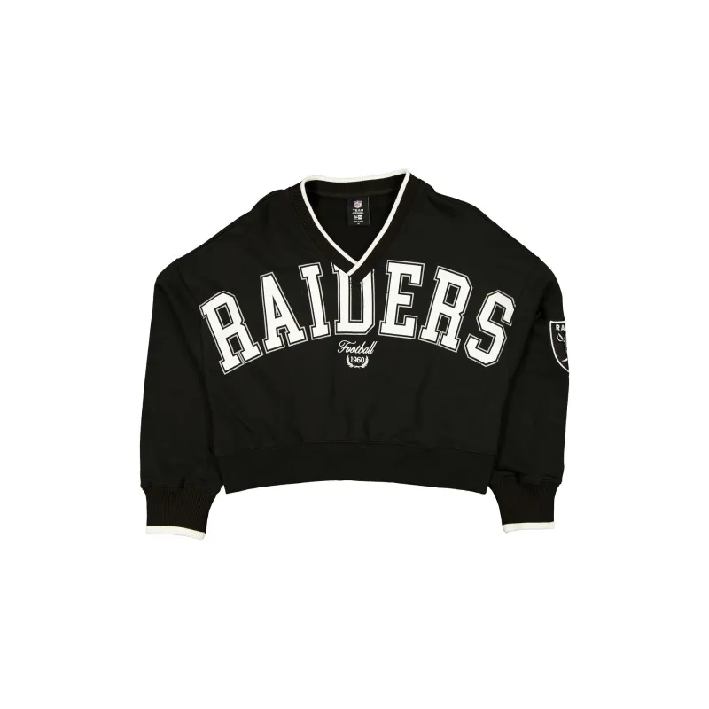 Las Vegas Raiders Throwback Prep Women's Cropped Crewneck sold by New Era