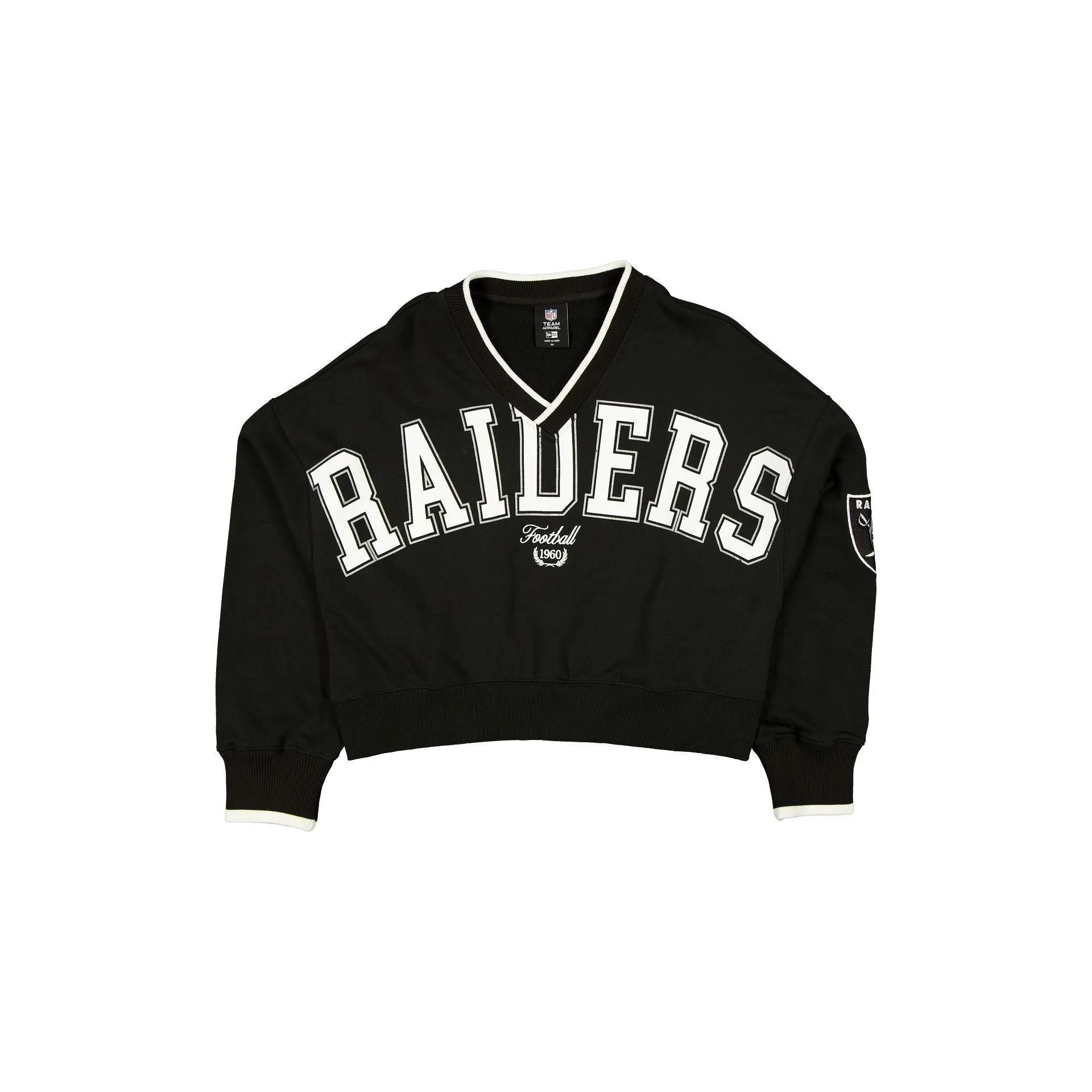 Las Vegas Raiders Throwback Prep Women's Cropped Crewneck sold by New Era