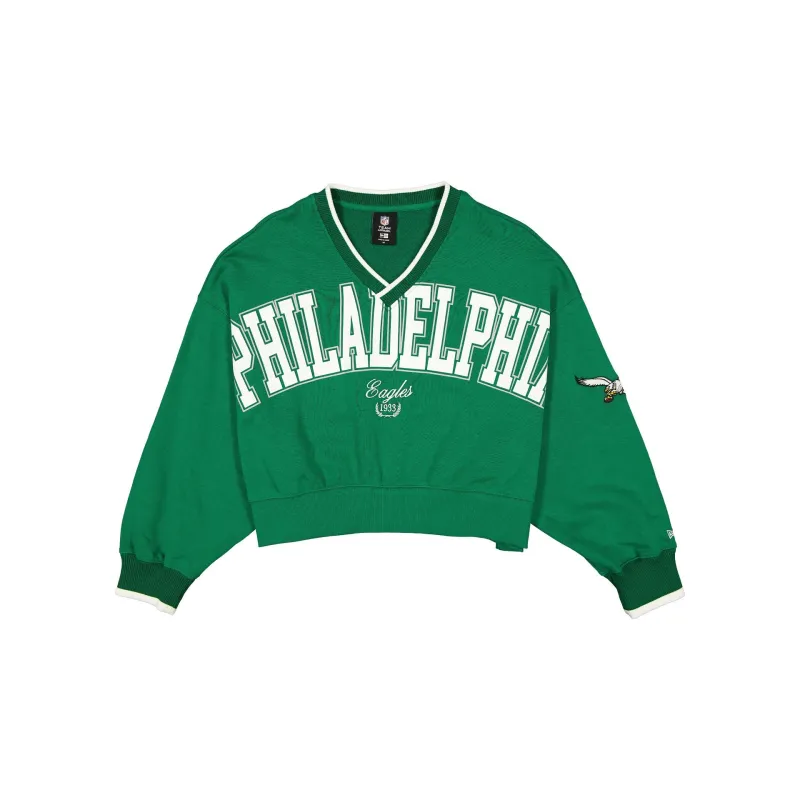 Philadelphia Eagles Throwback Prep Women's Cropped Crewneck sold by New Era