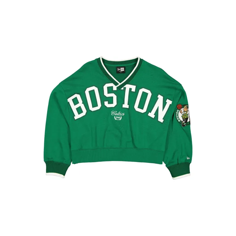 Boston Celtics Throwback Prep Women's Cropped Crewneck sold by New Era