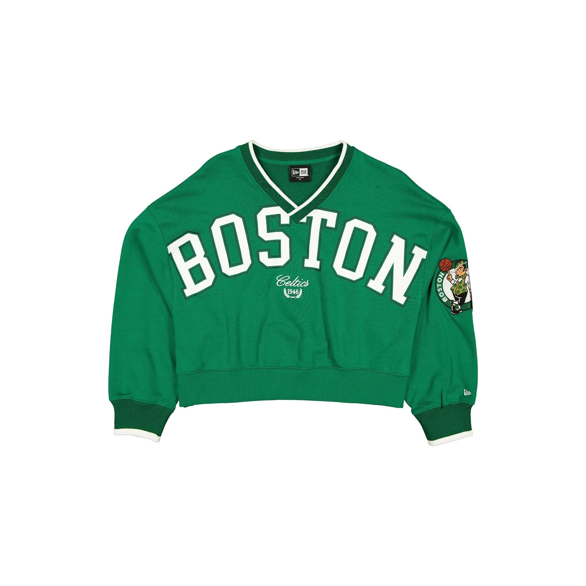 Boston Celtics Throwback Prep Women's Cropped Crewneck sold by New Era