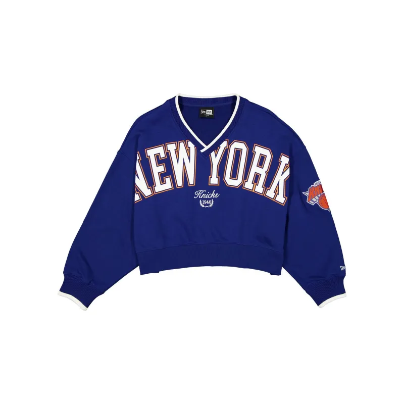 New York Knicks Throwback Prep Women's Cropped Crewneck sold by New Era