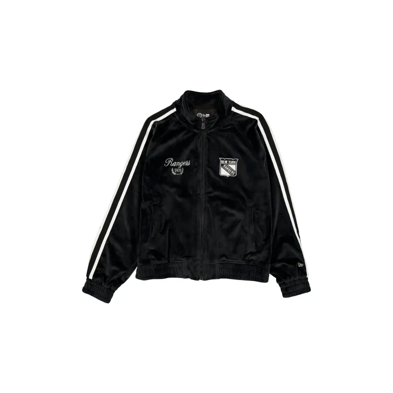 New York Rangers Throwback Prep Black Women's Track Jacket sold by New Era