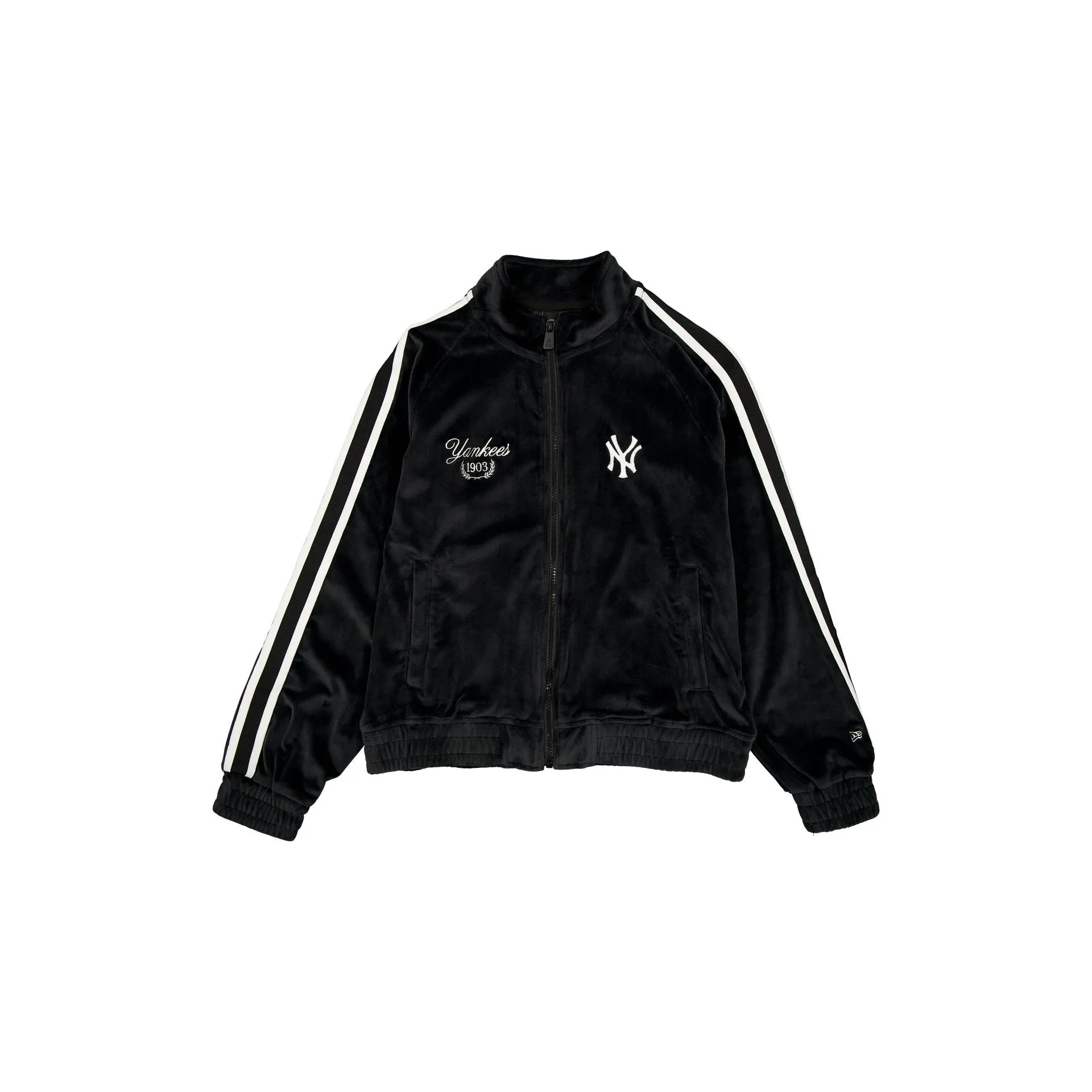 New York Yankees Throwback Prep Black Women's Track Jacket sold by New Era