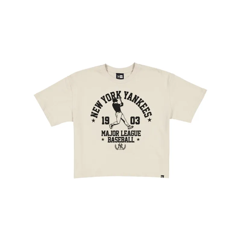 New York Yankees Throwback Prep Stone Women's Cropped T-Shirt sold by New Era