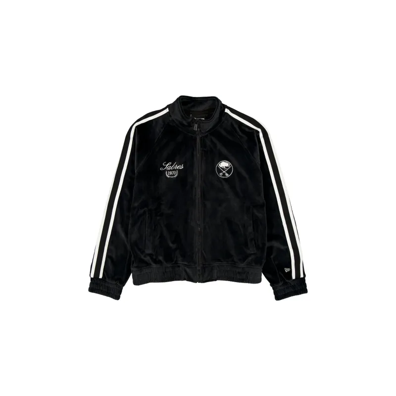 Buffalo Sabres Throwback Prep Black Women's Track Jacket sold by New Era