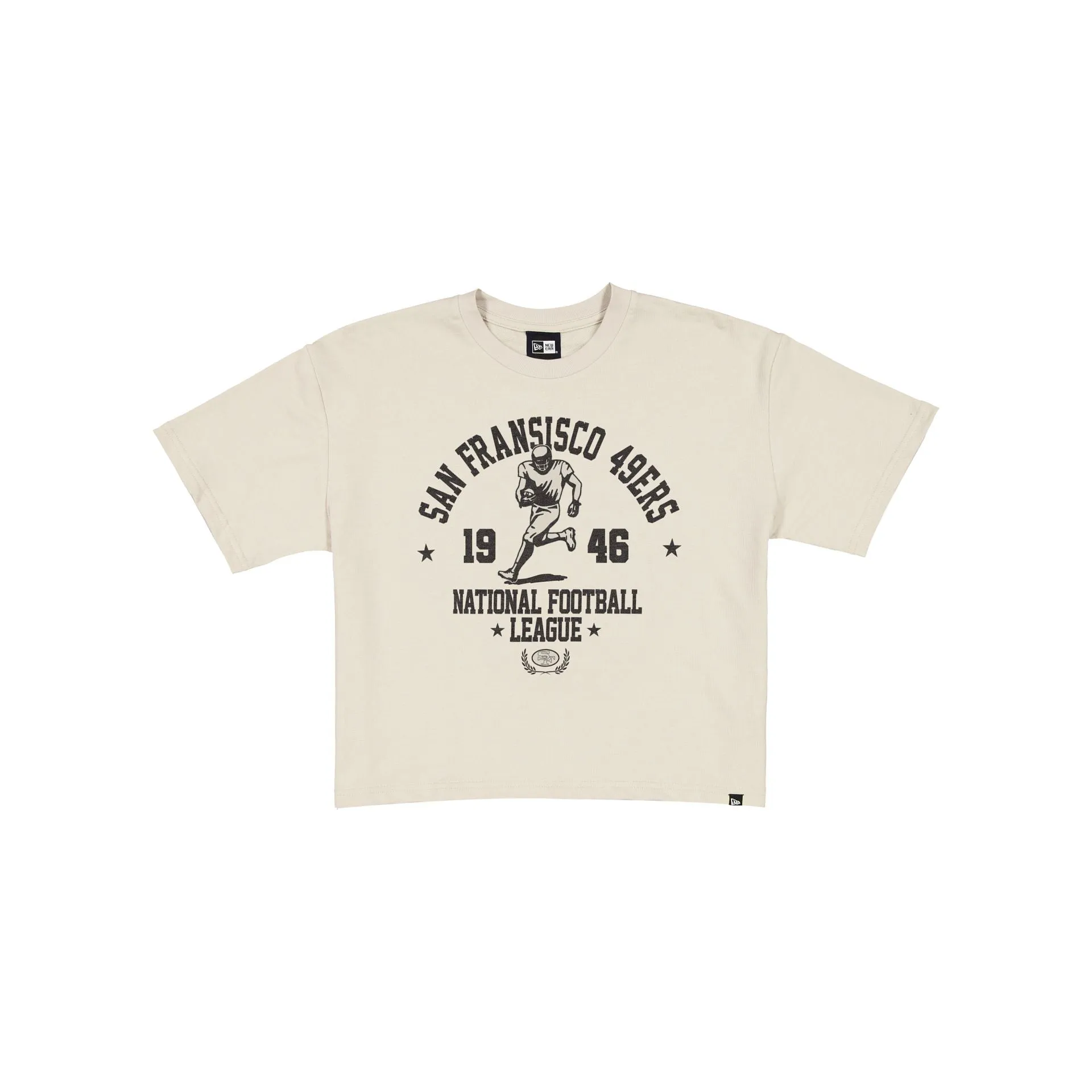 San Francisco 49ers Throwback Prep Stone Women's Cropped T-Shirt sold by New Era