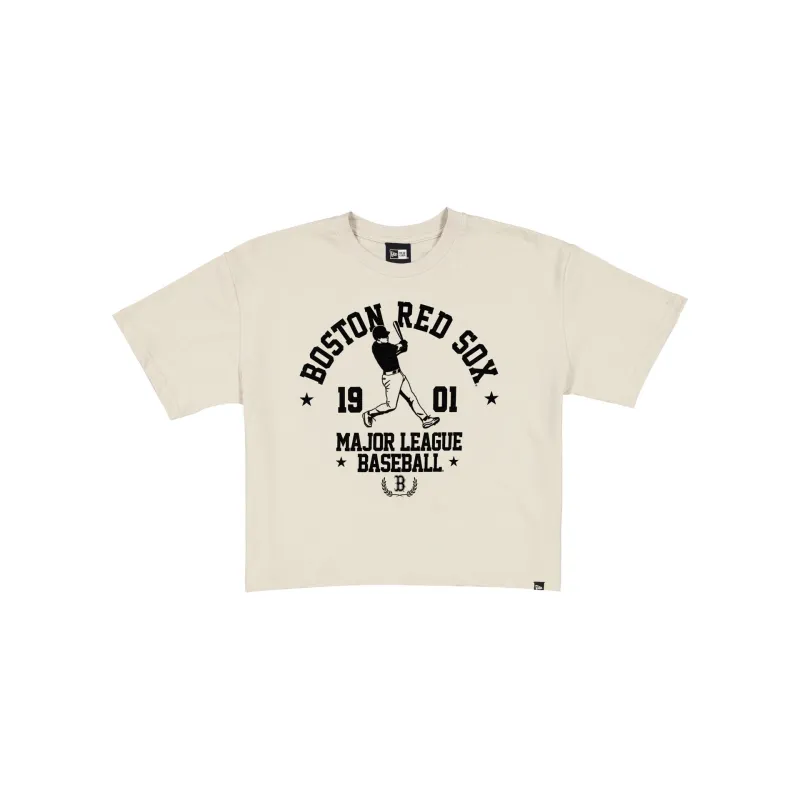 Boston Red Sox Throwback Prep Stone Women's Cropped T-Shirt sold by New Era