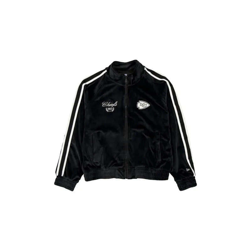 Kansas City Chiefs Throwback Prep Black Women's Track Jacket sold by New Era