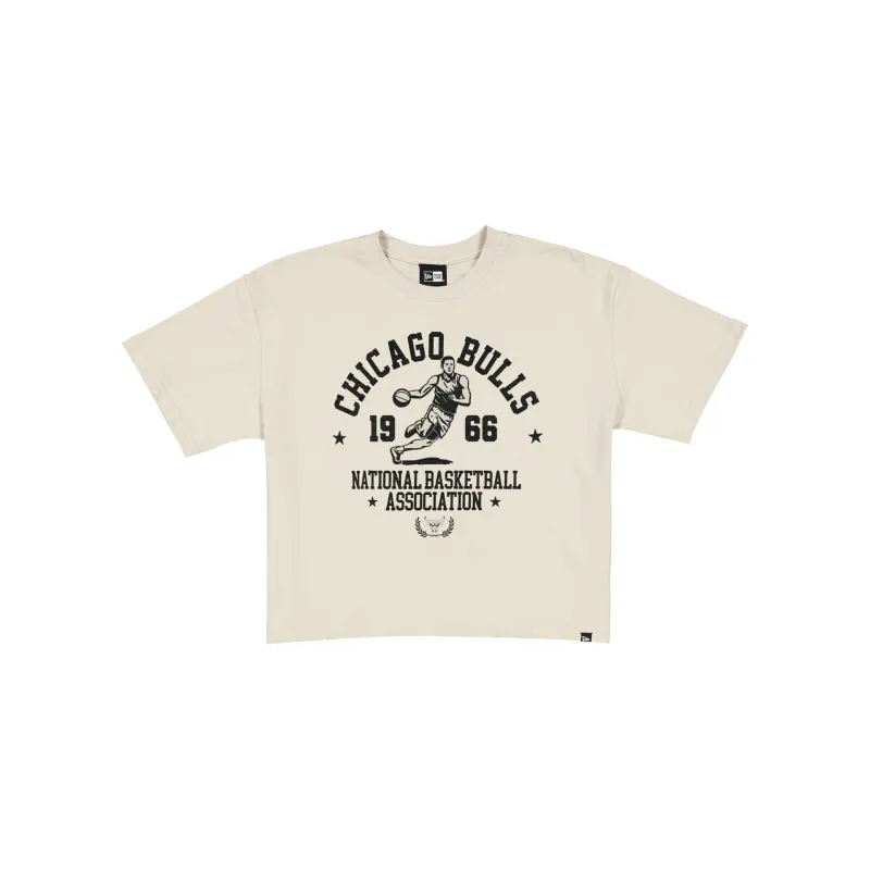 Chicago Bulls Throwback Prep Stone Women's Cropped T-Shirt sold by New Era