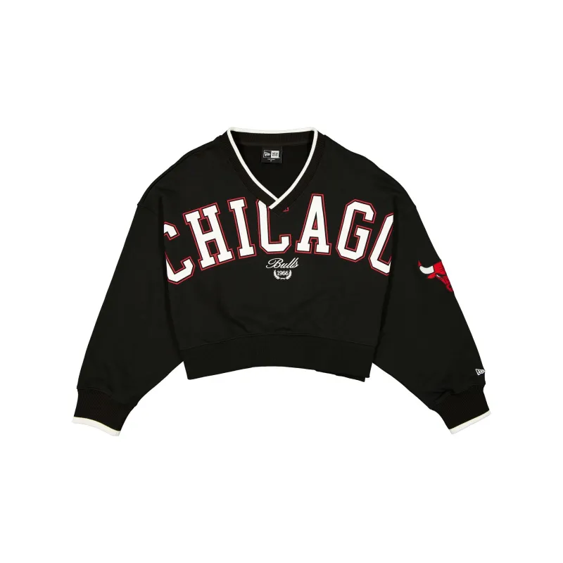 Chicago Bulls Throwback Prep Women's Cropped Crewneck sold by New Era