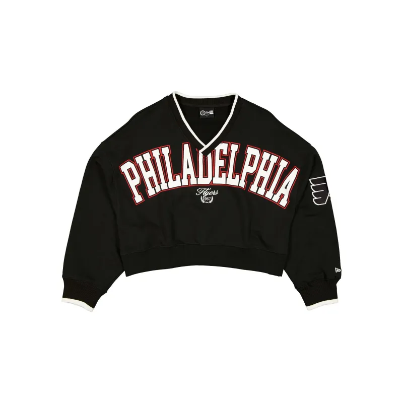 Philadelphia Flyers Throwback Prep Women's Cropped Crewneck sold by New Era