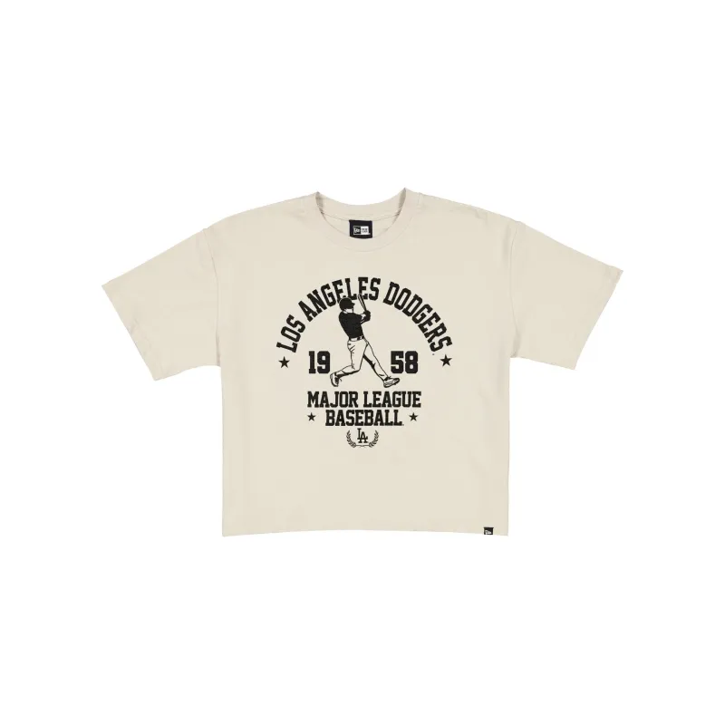 Los Angeles Dodgers Throwback Prep Stone Women's Cropped T-Shirt sold by New Era