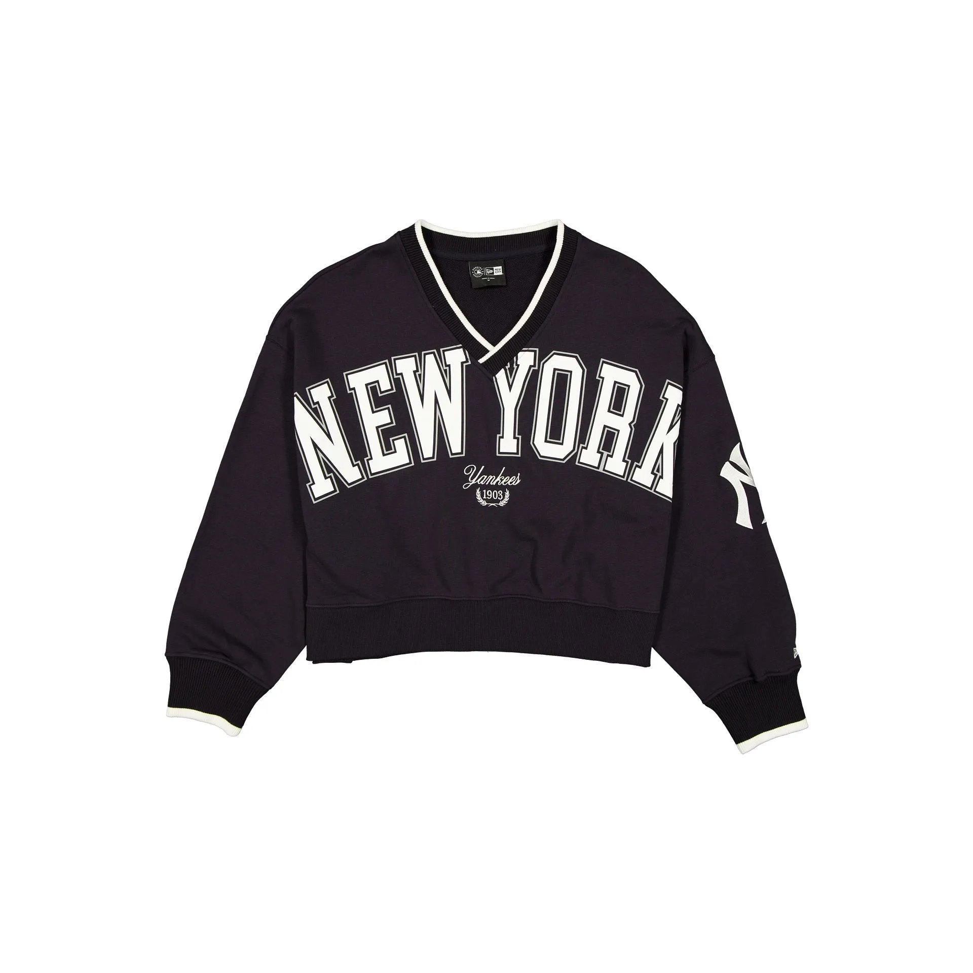 New York Yankees Throwback Prep Women's Cropped Crewneck sold by New Era