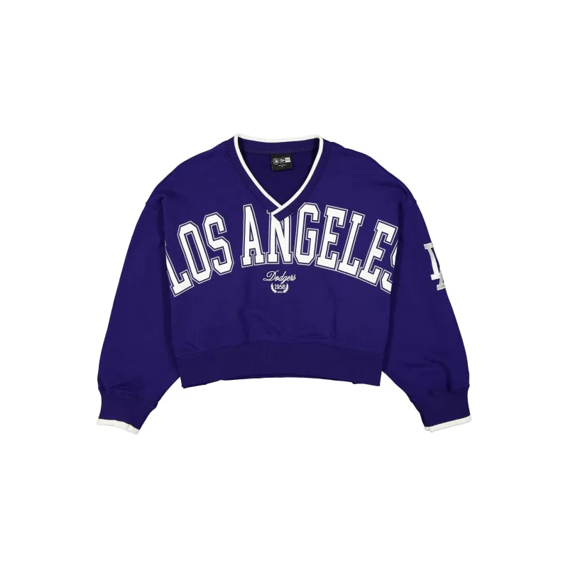 Los Angeles Dodgers Throwback Prep Women's Cropped Crewneck sold by New Era