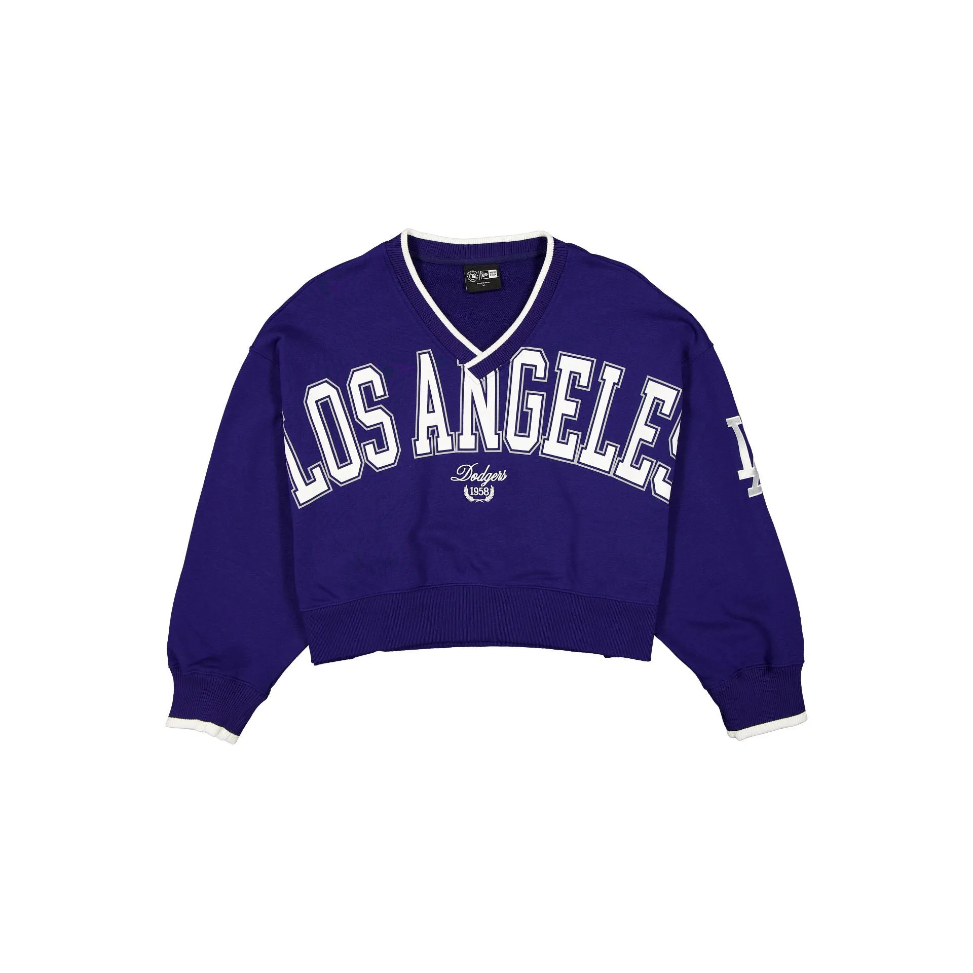 Los Angeles Dodgers Throwback Prep Women's Cropped Crewneck sold by New Era
