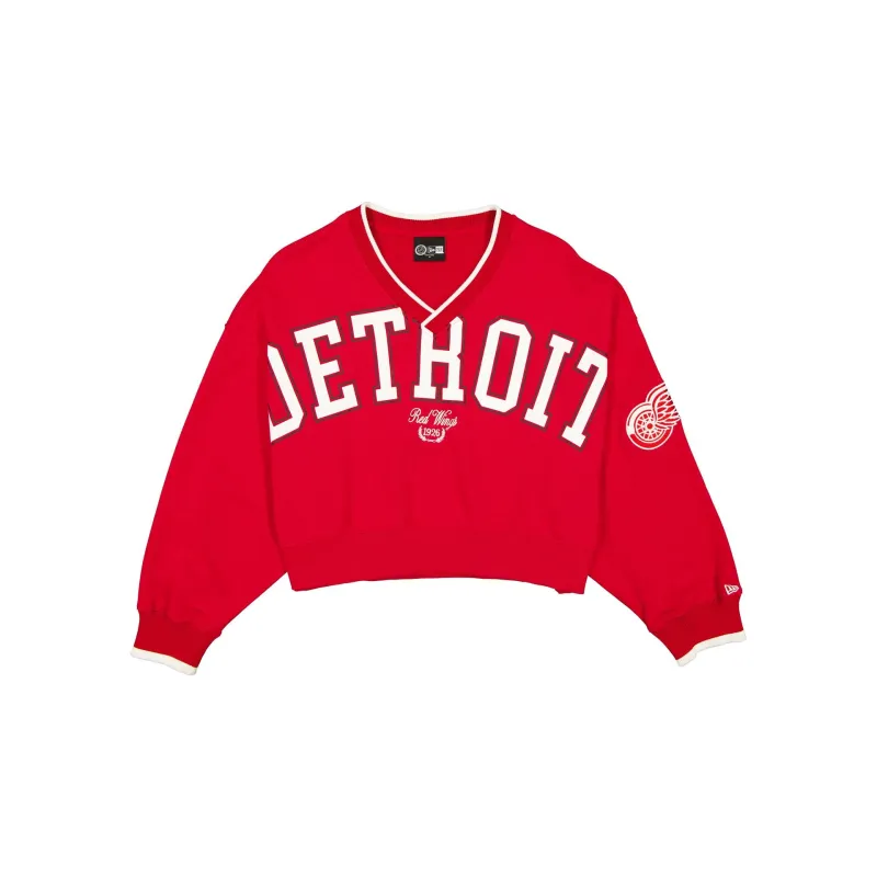 Detroit Red Wings Throwback Prep Women's Cropped Crewneck sold by New Era