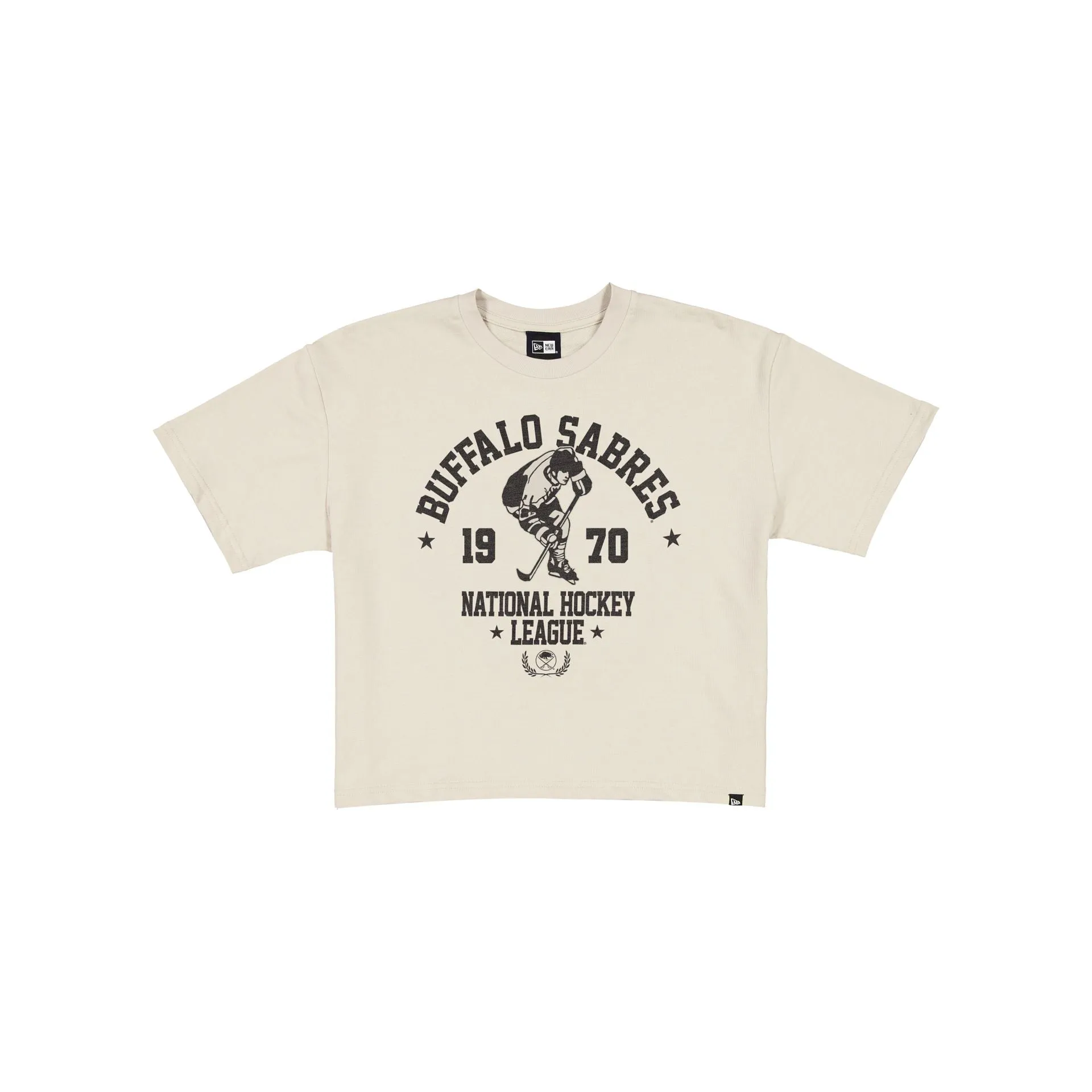 Buffalo Sabres Throwback Prep Stone Women's Cropped T-Shirt sold by New Era