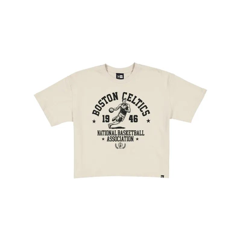 Boston Celtics Throwback Prep Stone Women's Cropped T-Shirt sold by New Era