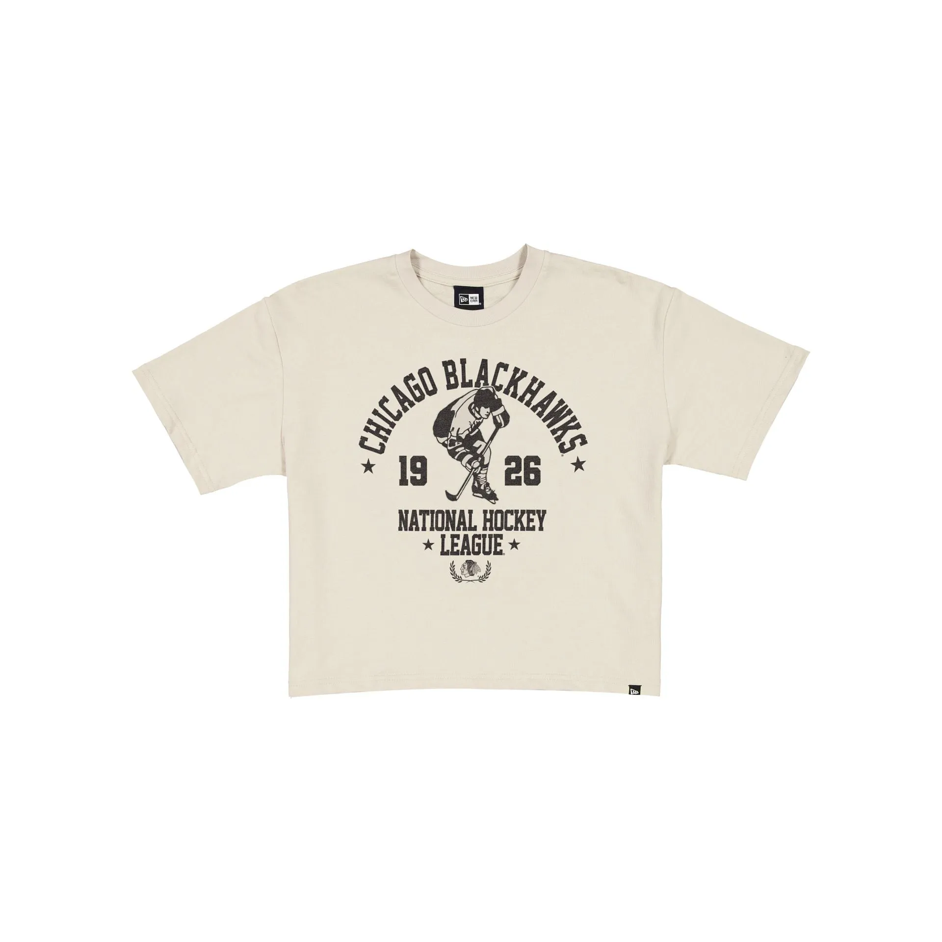 Chicago Blackhawks Throwback Prep Stone Women's Cropped T-Shirt sold by New Era