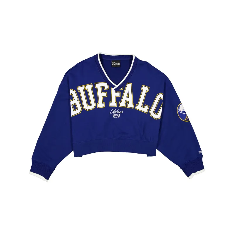 Buffalo Sabres Throwback Prep Women's Cropped Crewneck sold by New Era
