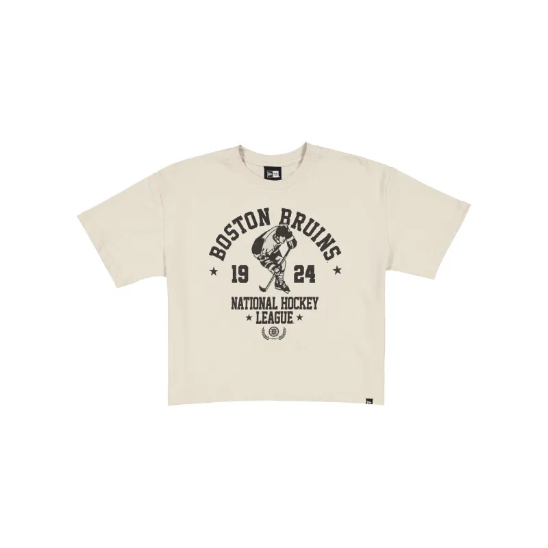 Boston Bruins Throwback Prep Stone Women's Cropped T-Shirt sold by New Era