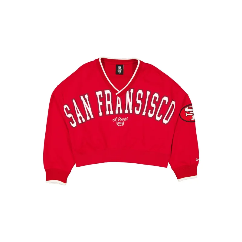 San Francisco 49ers Throwback Prep Women's Cropped Crewneck sold by New Era