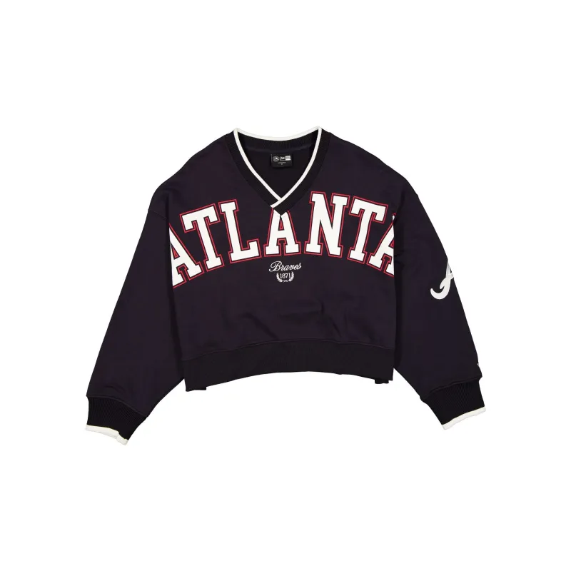Atlanta Braves Throwback Prep Women's Cropped Crewneck sold by New Era