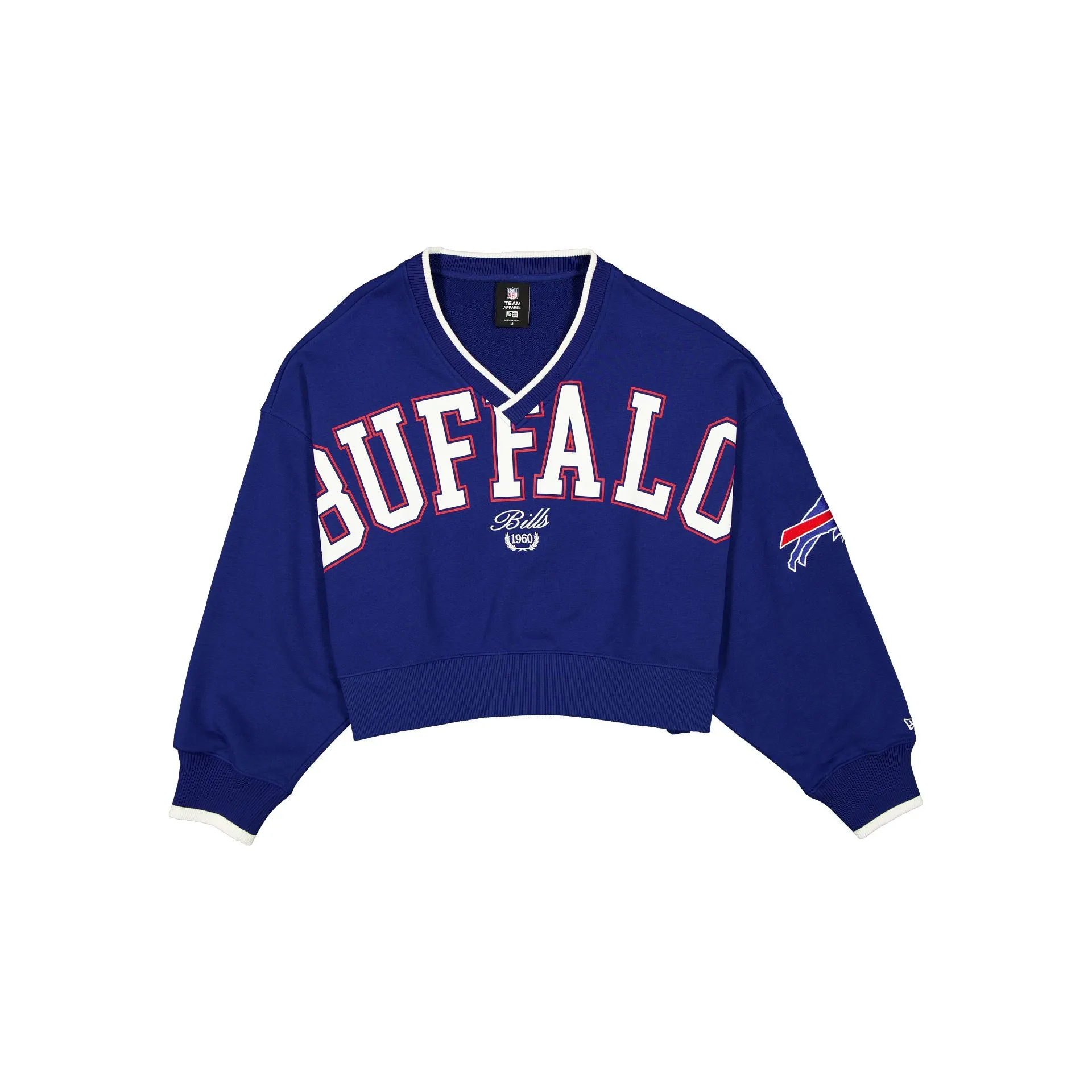 Buffalo Bills Throwback Prep Women's Cropped Crewneck sold by New Era