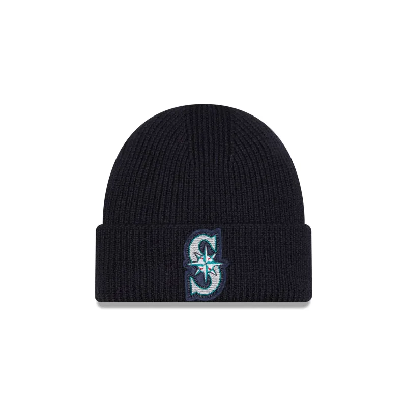 Seattle Mariners Short Skull Cuff Knit Beanie Hat sold by New Era